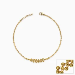 Golden Stream Bead Anklet