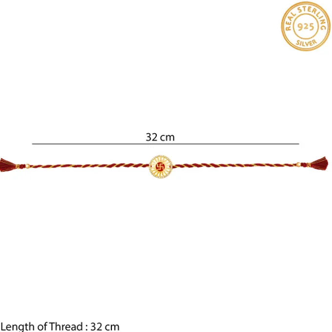 Golden Swastik Chakra Rakhi