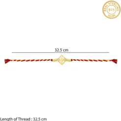 Golden Swastik Square Rakhi