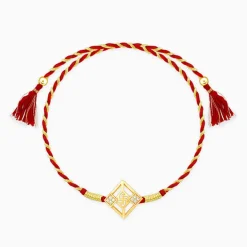 Golden Swastik Square Rakhi