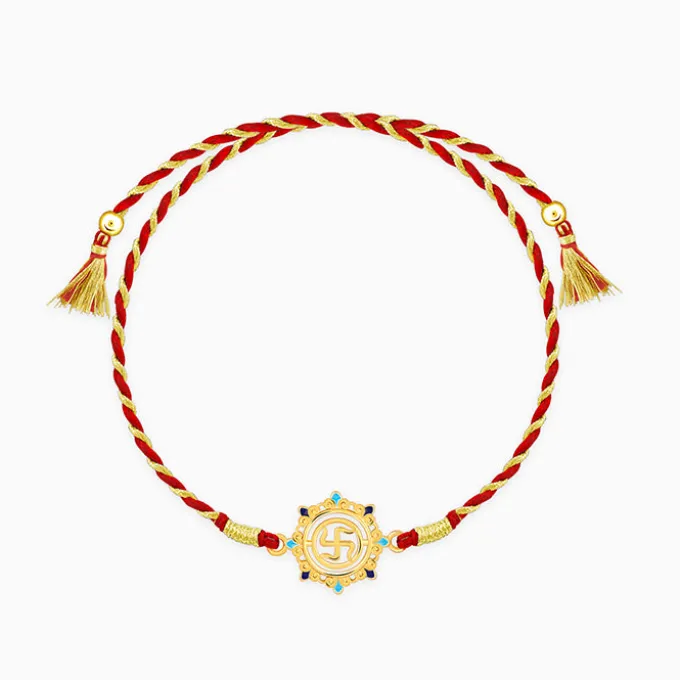 Golden Swastika Mandala Rakhi