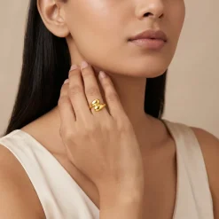 Golden SwirlPlay Ring (Size 12)