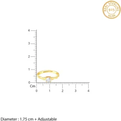 Golden Swivel Love Solitaire Ring