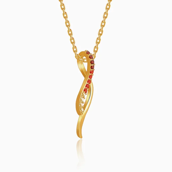 Golden Tanirika Pendant With Link Chain
