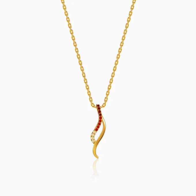 Golden Tanirika Pendant With Link Chain