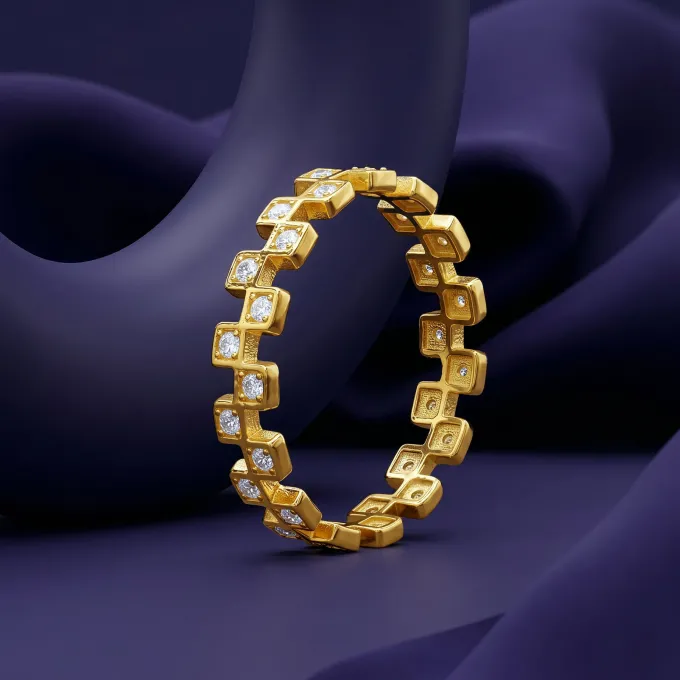 Golden Tic Tac Ring (Size 12)