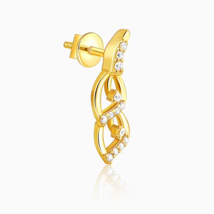 Golden Tiered Shine Earrings