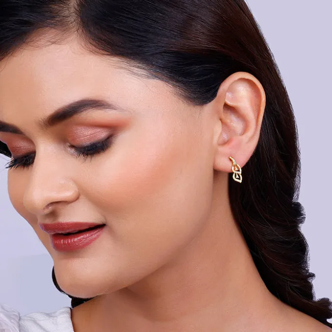 Golden Tiered Shine Earrings