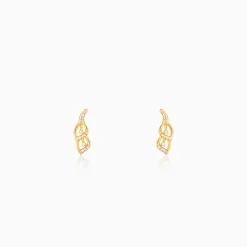 Golden Tiered Shine Earrings