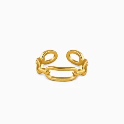 Golden Toggle Adjustable Ring (Size 12)