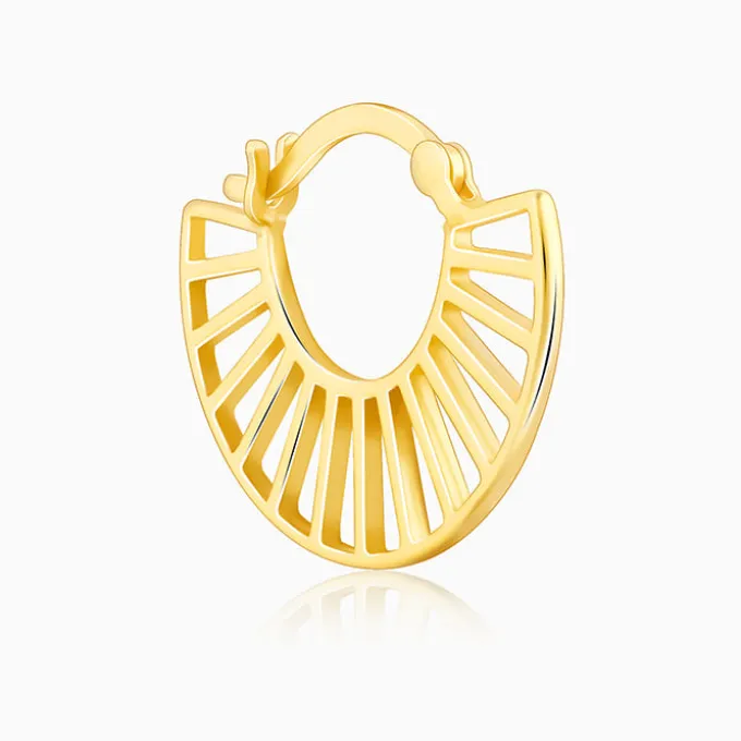 Golden Tracks Hoop Earrings