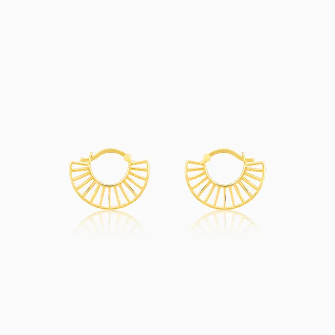 Golden Tracks Hoop Earrings