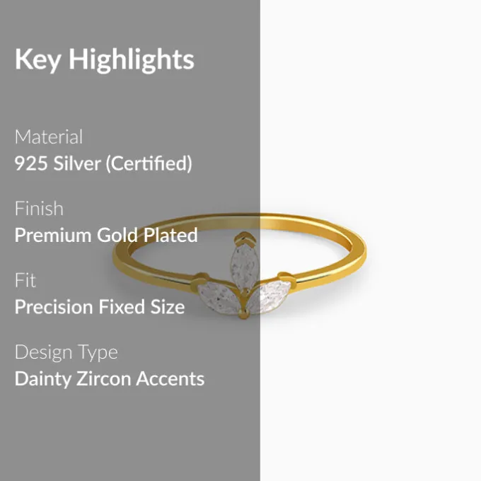 Golden Trinity Gleam Ring