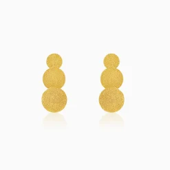 Golden Trinity Orbit Dangler Earrings