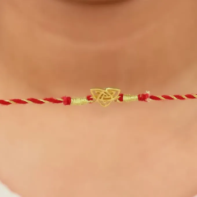 Golden Trinity Rakhi