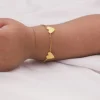 Golden Triple Heartbeat Kids Bracelet (0 - 2 Years)