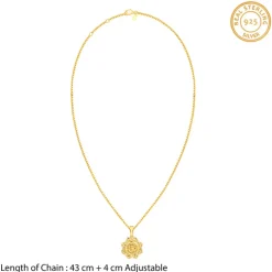 Golden Unique Om Pendant With Box Chain