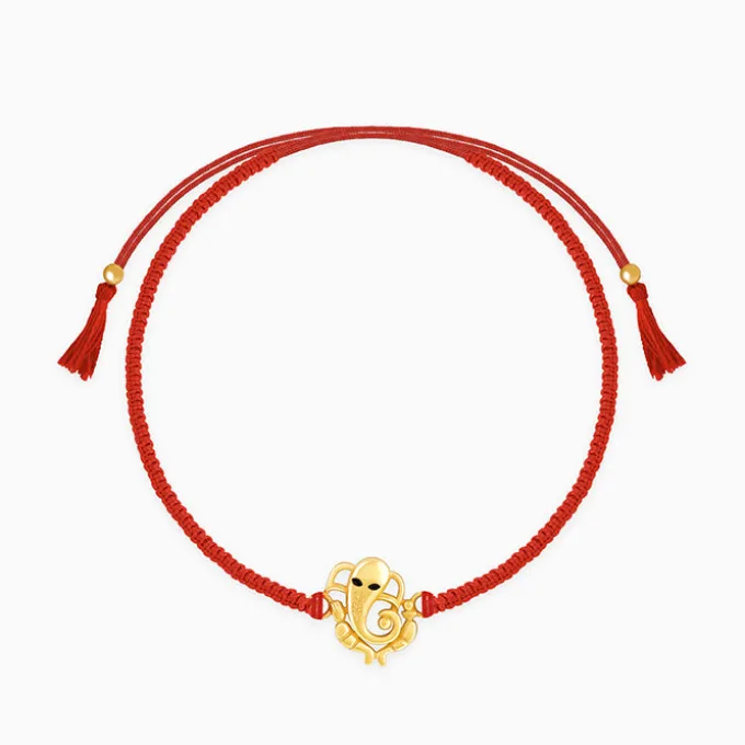 Golden Veera Ganapati Rakhi