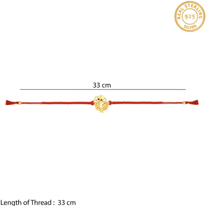 Golden Veera Ganapati Rakhi
