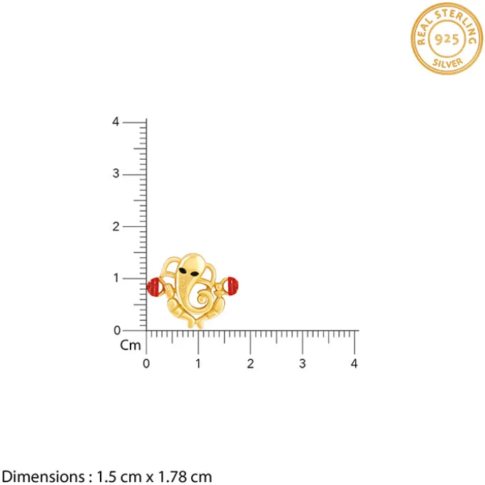 Golden Veera Ganapati Rakhi