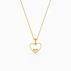 Golden Velvet Romance Pendant with Link Chain