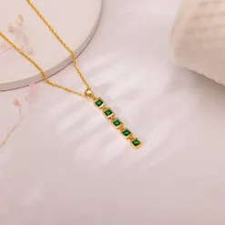 Golden Verdant Elegance Necklace