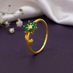 Golden Viridia Blossom Ring (Size 12)
