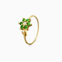 Golden Viridia Blossom Ring (Size 12)