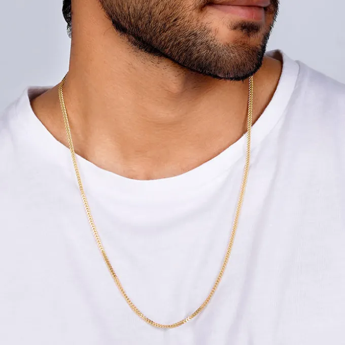 Golden Whispering Weave Chain For Him