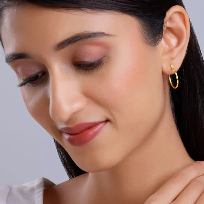 Golden Work Hoop Earrings