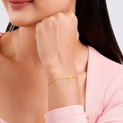 Golden Your Heartbeat Bracelet