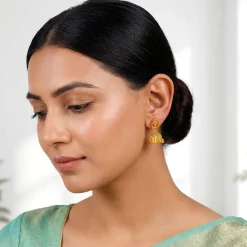 Golden Zafira Crown Earrings