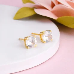 Golden Zircon Earrings