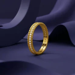 Golden Zircon Sprig Ring (Size 12)