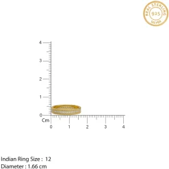Golden Zircon Sprig Ring (Size 12)