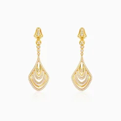 Golden Zircon Studded Chime Earrings
