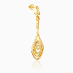 Golden Zircon Studded Chime Earrings