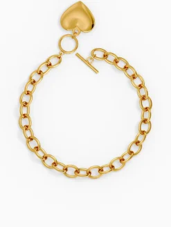 Heart Drop Gold Plated Bracelet