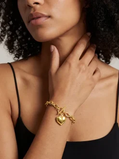 Heart Drop Gold Plated Bracelet