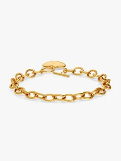 Heart Drop Gold Plated Bracelet