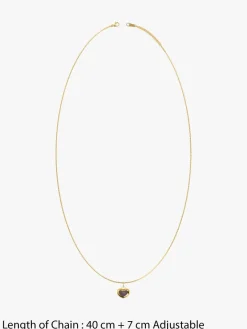 Heart Flick Gold Plated Pendant with Link Chain
