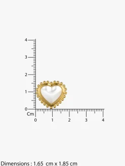 Heart Frame Gold Plated Studs