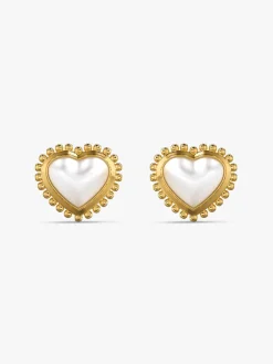 Heart Frame Gold Plated Studs