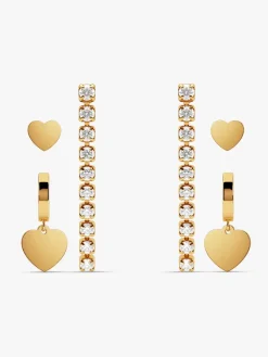 Heart Glitch Demi Fine Earrings Set