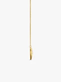 Heart Lock Gold Plated Pendant With Link Chain