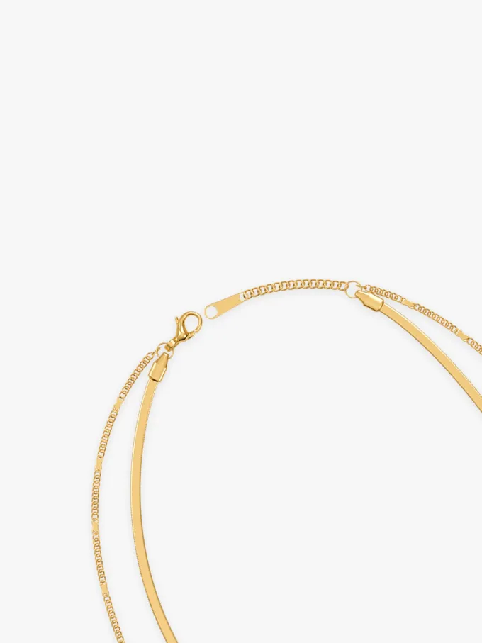 Heart On Lock Gold Plated Necklace