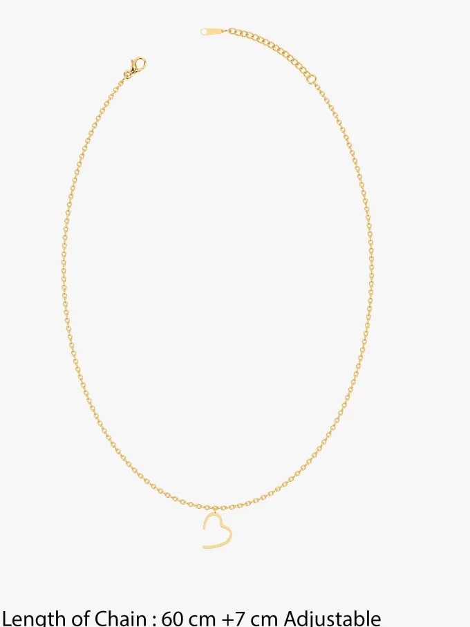 Heartline Gold Plated Necklace