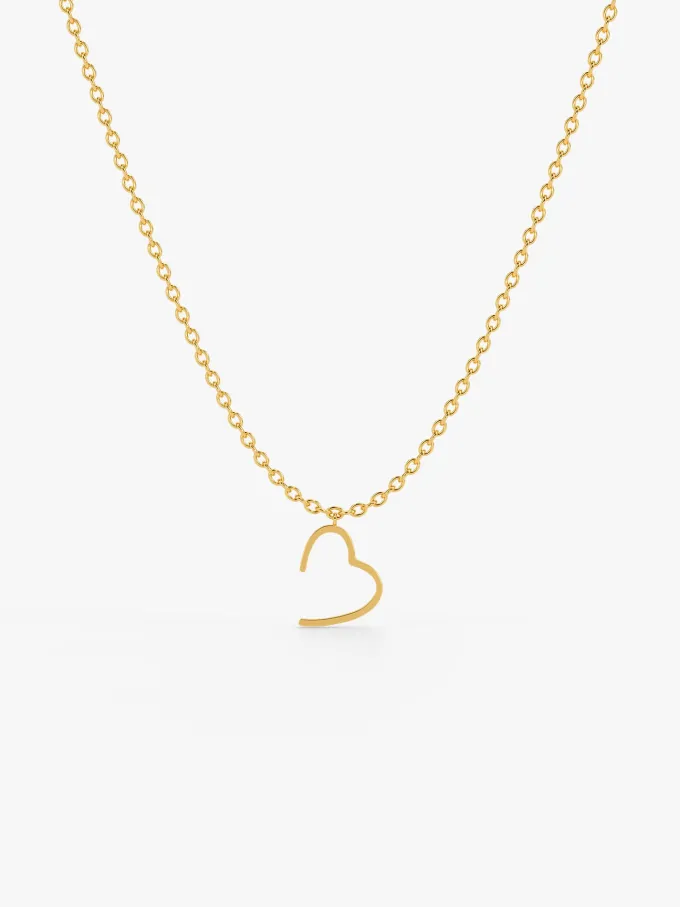 Heartline Gold Plated Necklace