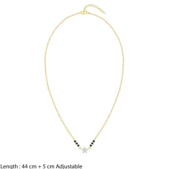 18k Gold Floral Flare Diamond Mangalsutra
