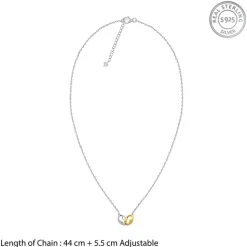 Kriti Sanon Dual Tone Dual Bond Silver Necklace